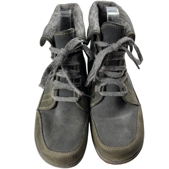 Chaco Women's Gray Barbary Waterproof Leather Upper Ankle Bootie Lug Sole Size 8 - Picture 6 of 16